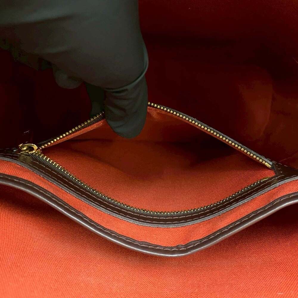 LOUIS VUITTON Brown Damier Leather Tote Bag - Picture 10 of 10